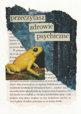 Żółta żaba – reprint kolażu analogowego (A5)